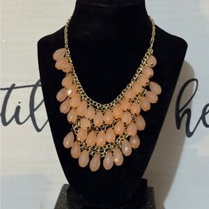 Chic Gold and Pink Layered Necklace